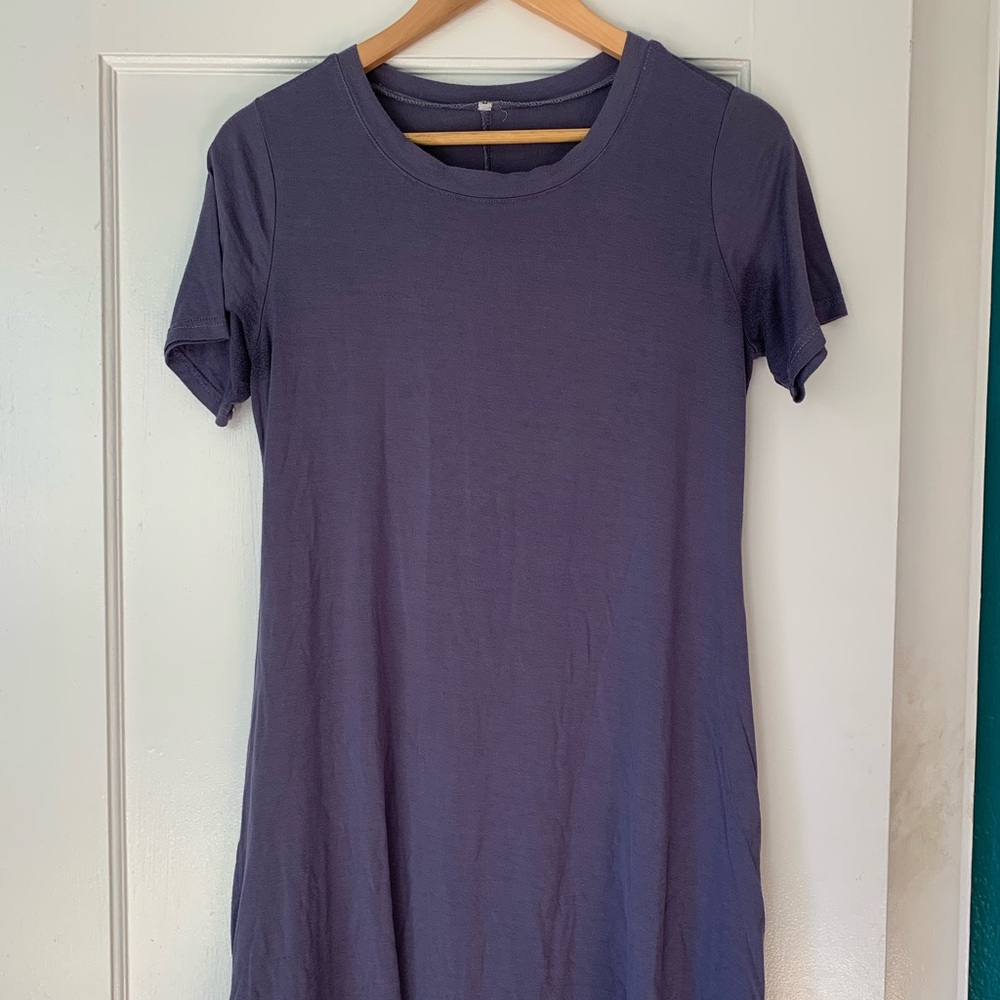 Purple t-shirt dress